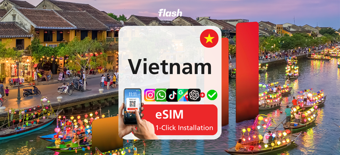 Vietnam eSIM Ultra 5G - Unlimited Data - Hotspot Supported - Flash Global SIM - Main Image