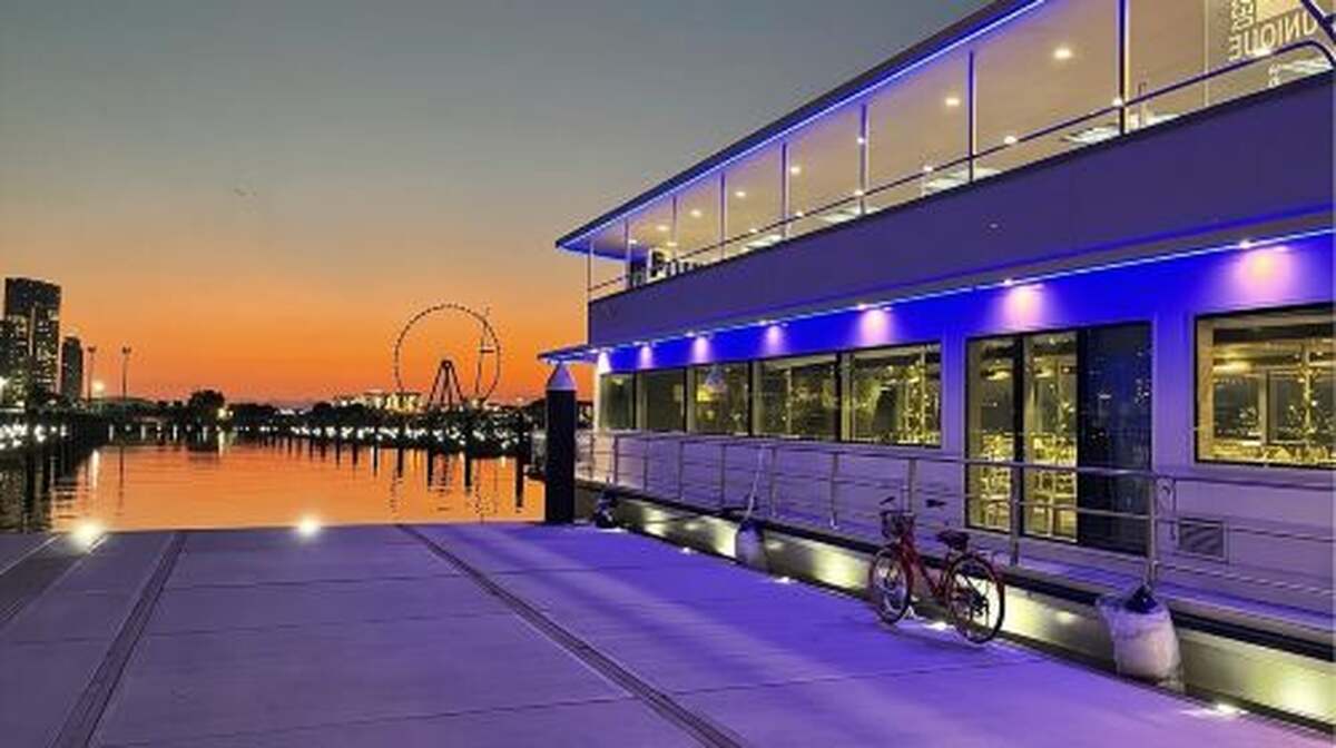 Dubai Marina Dhow Cruise by Catamaran-Glass Boat with Buffet+ Soft Drinks+Live Performance Day Tours - Main Image