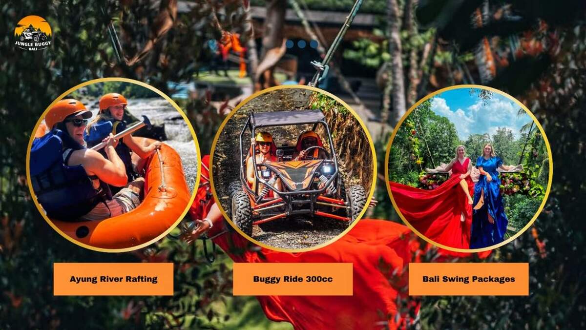 Ubud: Dune Buggy ATV Ride, Ayung River Rafting Trip, and Bali Jungle Swing with Lunch - Main Image