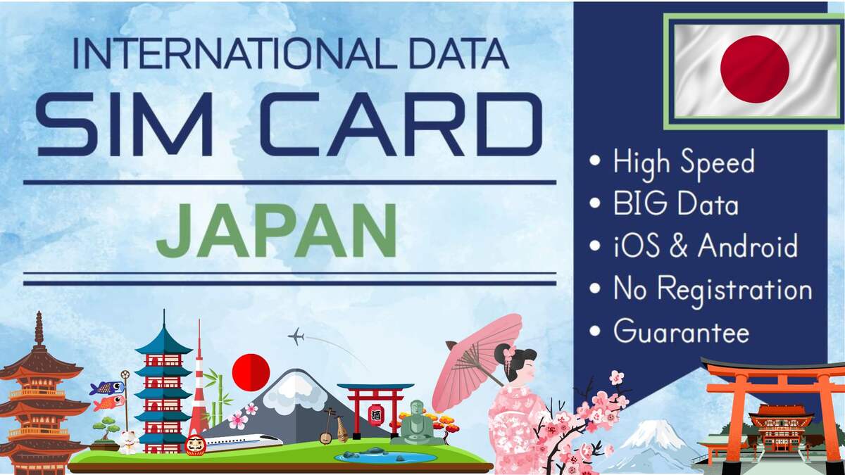 Sim Card Japan Data Plan - Tourist Simcard Internet Travel Package - Total Data - Main Image