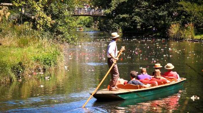Punting On The Avon (Antigua Boat Sheds) - Main Image