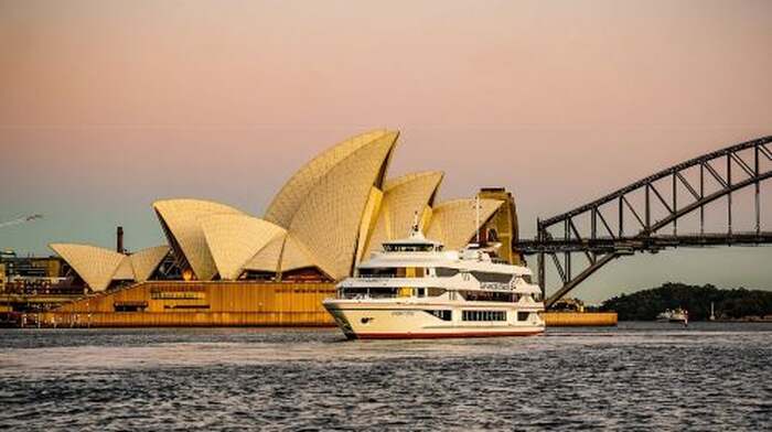 Sydney Harbor afternoon/sunset sightseeing cruise tour | Multiple packages available | Afternoon tipsy/pre-dinner drink (welcome cocktail) | Sunset dinner (three-course) Transport Passes - Main Image