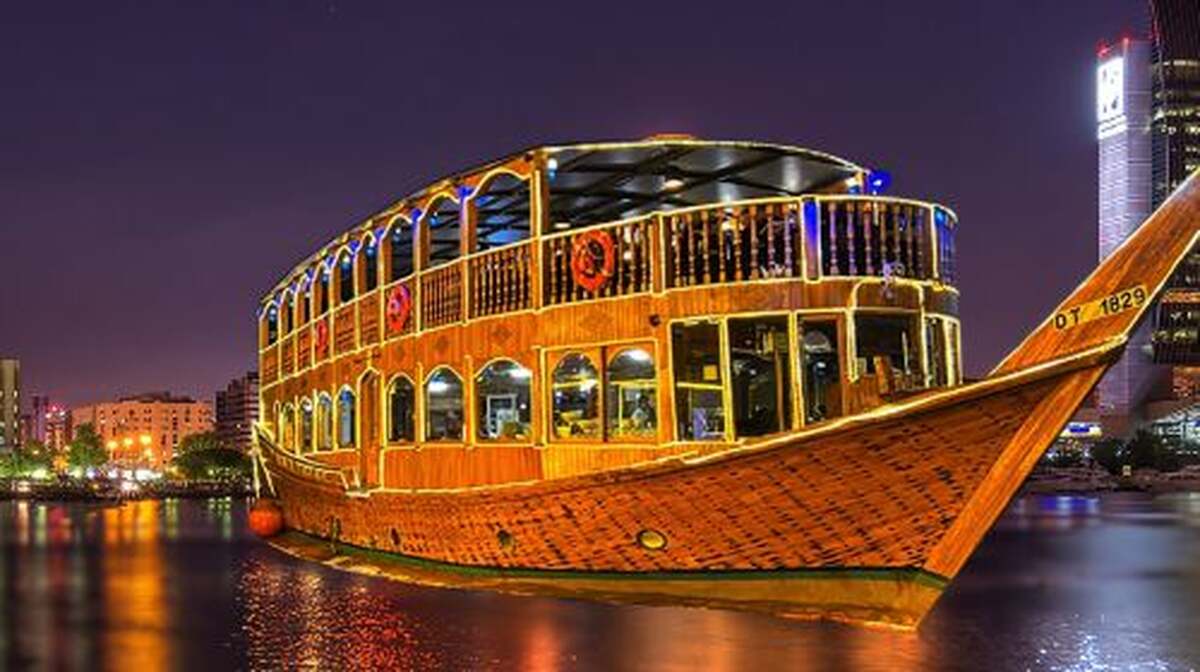Dubai Marina Dhow Cruise With BBQ Dinner Transport Passes - Main Image