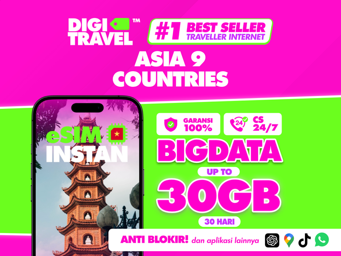 DIGITRAVEL eSIM Asia (9 Countries) - Main Image