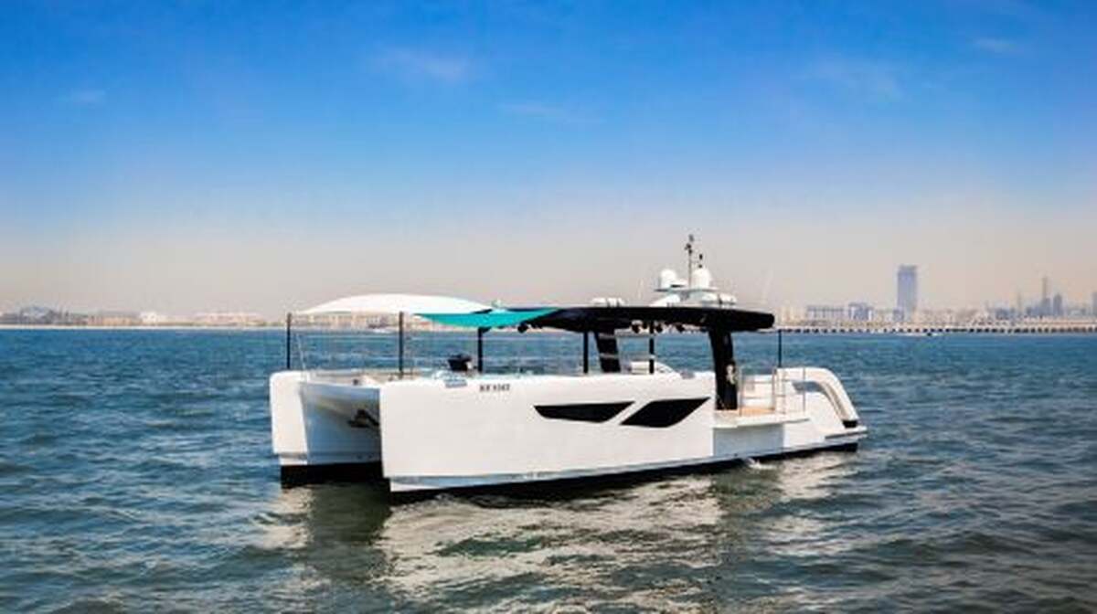 Dubai Yacht: 60ft Ozone Party Boat Private Yacht Tour Transport Passes - Main Image