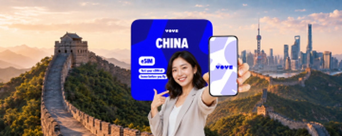 Voye Mainland China Travel eSIM Prepaid Travel Data Plan - Main Image