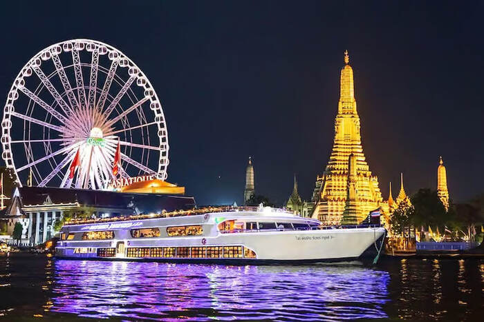 Bangkok: White Orchid Chao Phraya Dinner Cruise free Beer - Main Image