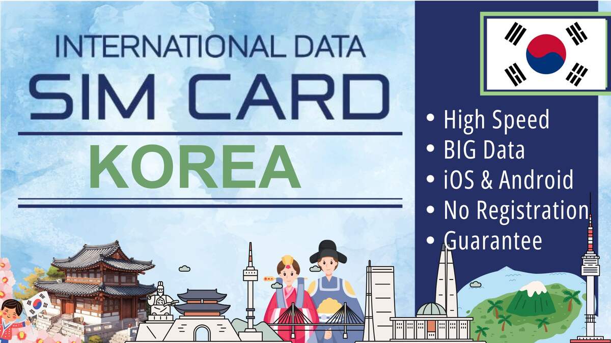 Sim Card Korea Data Plan - Tourist Simcard Internet Travel Package - Daily Data - Main Image