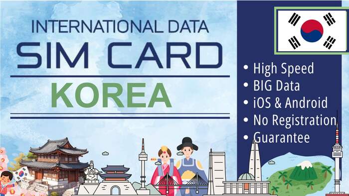 Sim Card Korea Data Plan - Tourist Simcard Internet Travel Package - Daily Data - Main Image