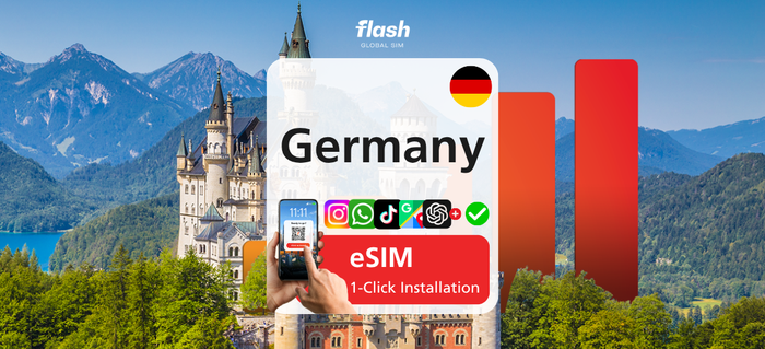 Germany eSIM 5G - Unlimited Data - Hotspot Supported - Flash Global SIM - Main Image