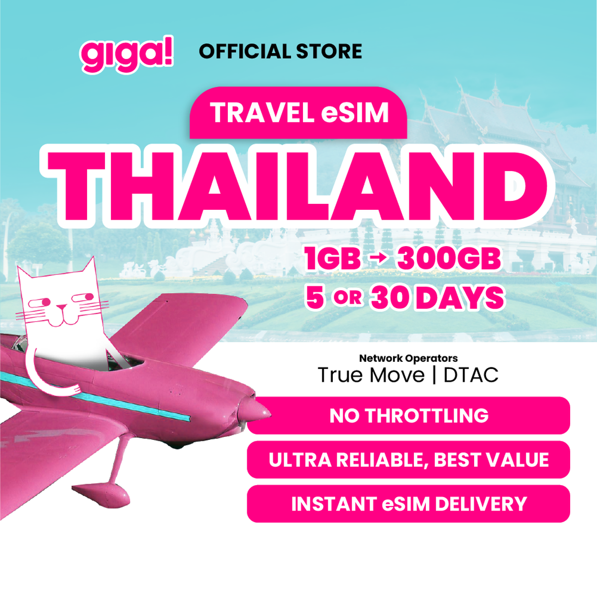 giga! Thailand Travel eSIM - Main Image