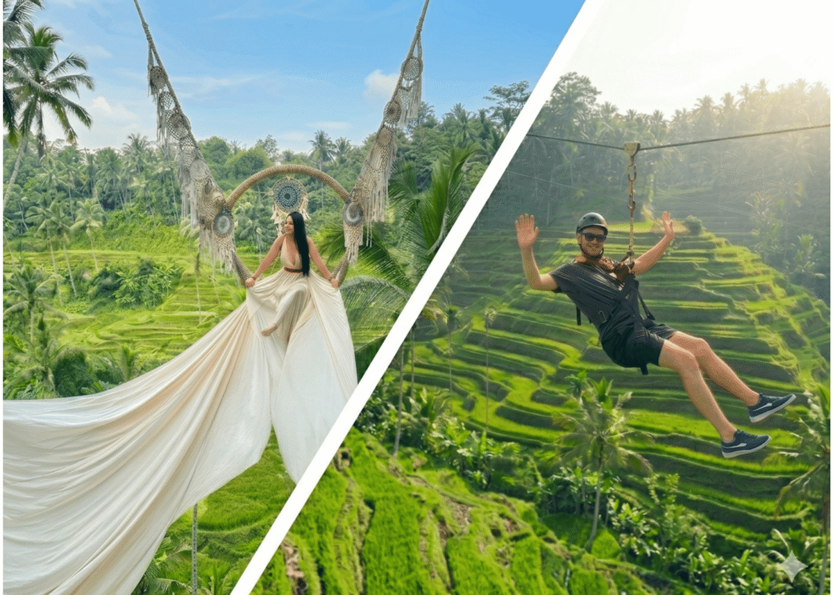 Ubud Zipline, Bali Swing & Sky Bike Experience in Private Rice Terrace - Main Image