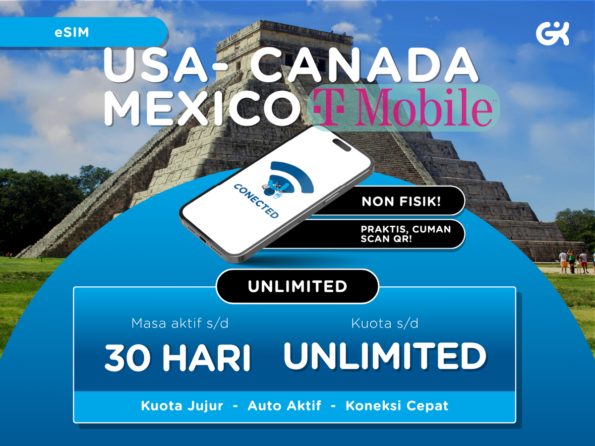 eSIM Amerika T-Mobile Call SMS & Data | SIM America USA Mexico Canada - Main Image
