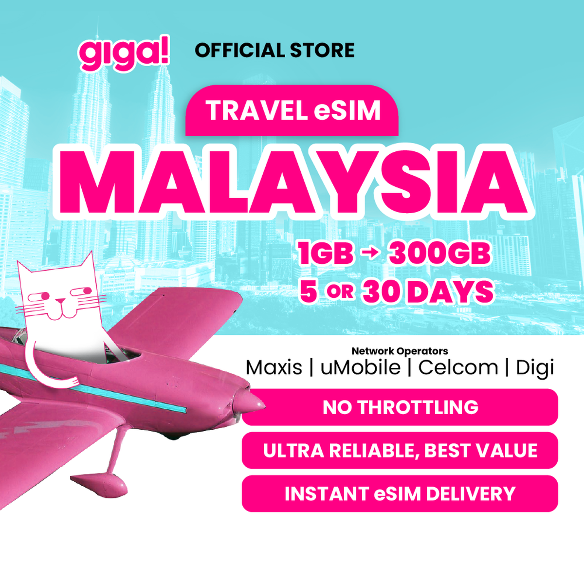 giga! Malaysia Travel eSIM - Main Image