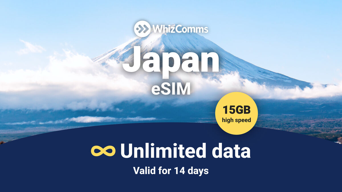 14-Day 15GB Unlimited Japan Traveller eSIM – Instant Activation & Nationwide Coverage - Main Image