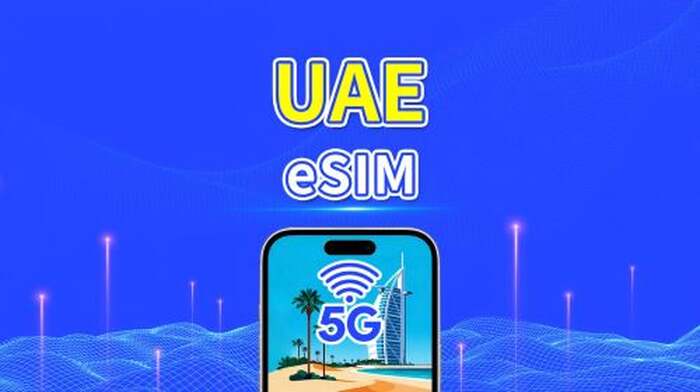 UAE eSIM | 4G/5G | Daily/Data Package | 1–30 Days | 24-Hour Billing | Covers Dubai, Abu Dhabi, Sharjah & More | QR Code - Main Image
