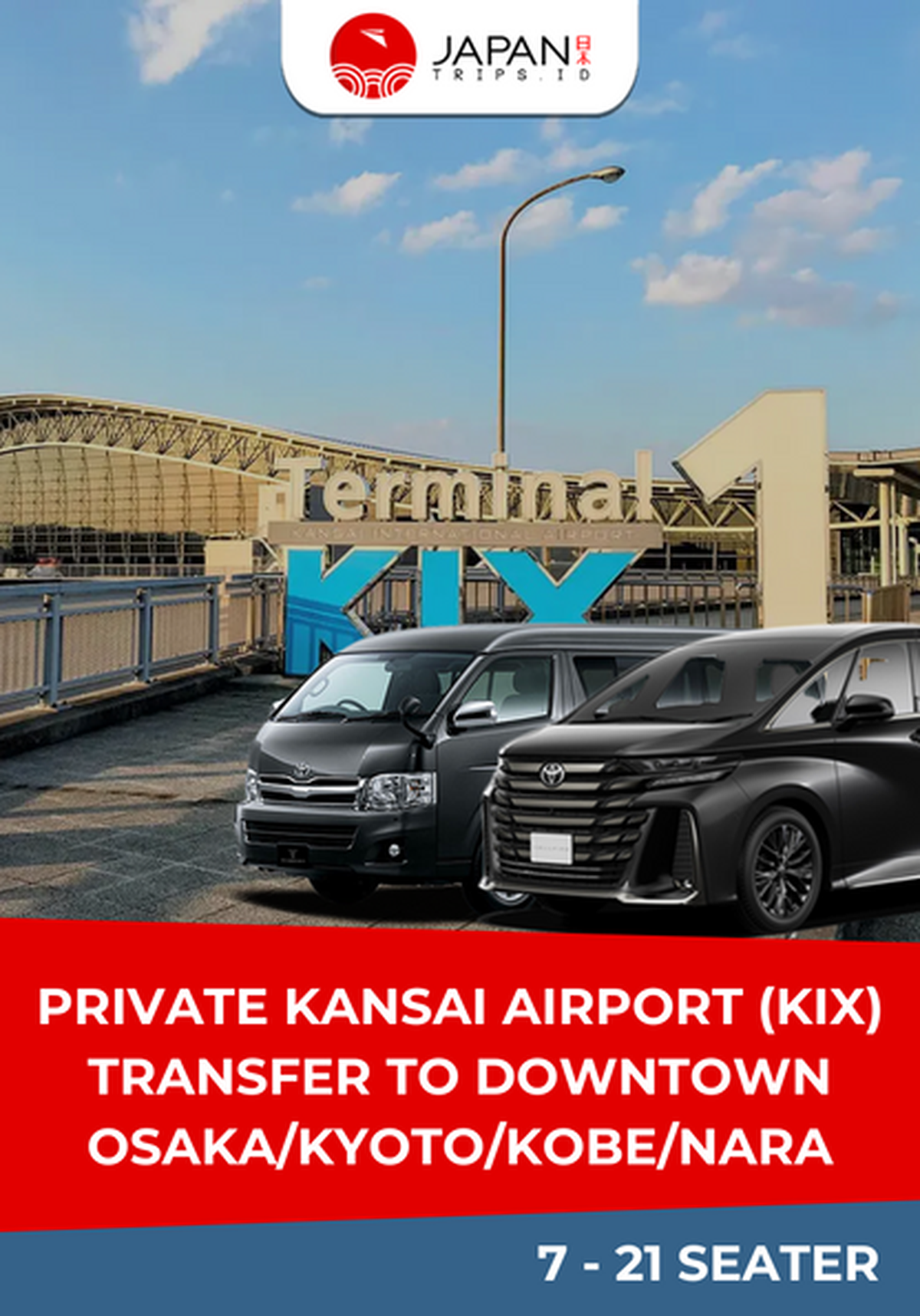 Private Kansai Airport Transfer to Osaka/Kyoto/Kobe/Nara | Private Airport Transfer One Way - Main Image