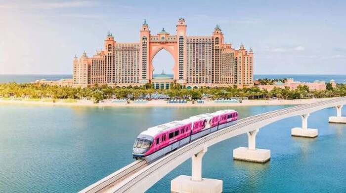 Dubai Palm Island Sightseeing Light Rail Cable Train Ticket - one-way/ Round-trip/Unlimited Times per Day Available - The Palm Monorail Can Take Photos of Atlantis Transport Passes - Main Image