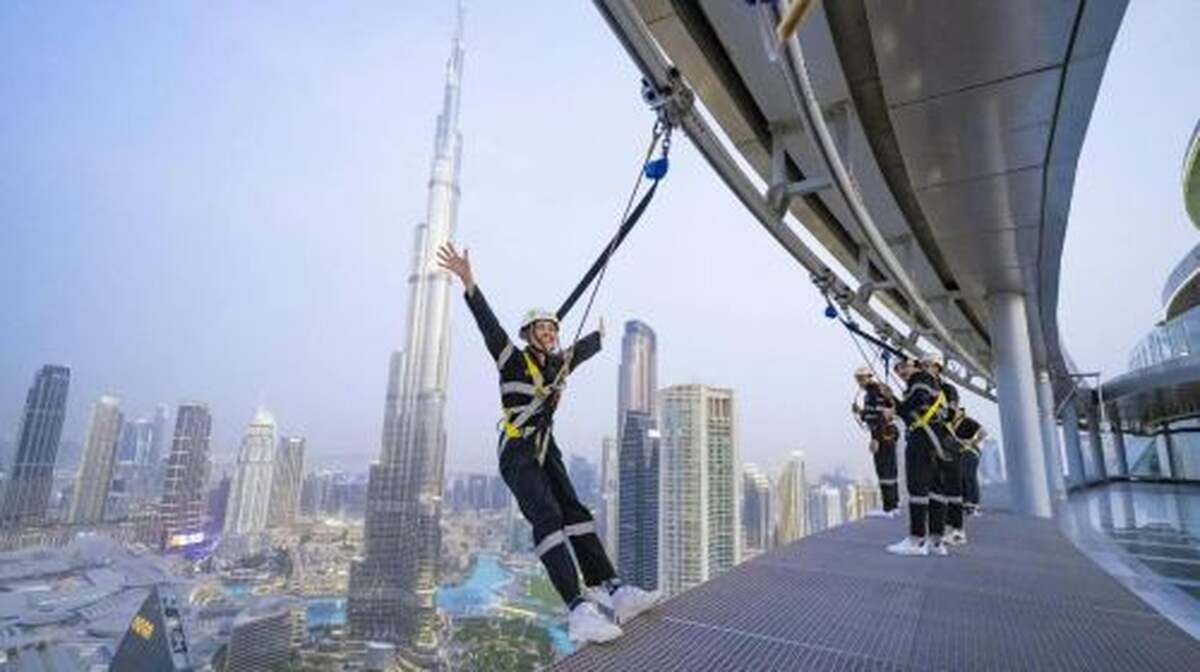 Dubai Sky Views Edge Walk tour & Marina Dhow Dinner Cruise with Private Transfers Day Tours - Main Image