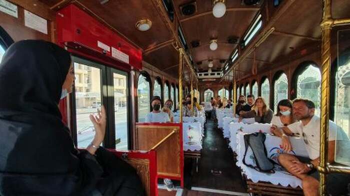 Dubai: Heritage Express Cultural Trolley Tour with Drinks Day Tours - Main Image