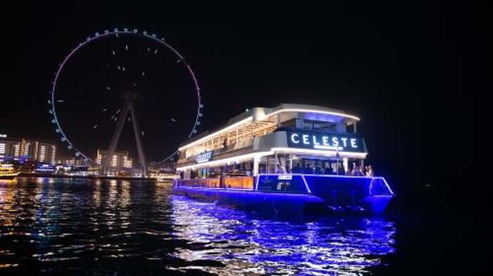 Luxury Dinner Cruise Dubai Marina - Celeste Admission Ticket+International Buffer Dinner (Veg & Non Veg Dishes) (Adult) - Main Image