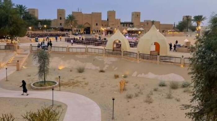 Desert Safari at Dubai Heritage Camp + Hotel Transfer + Dinner + Falcon Interaction + Camel Riding + Show Day Tours - Main Image