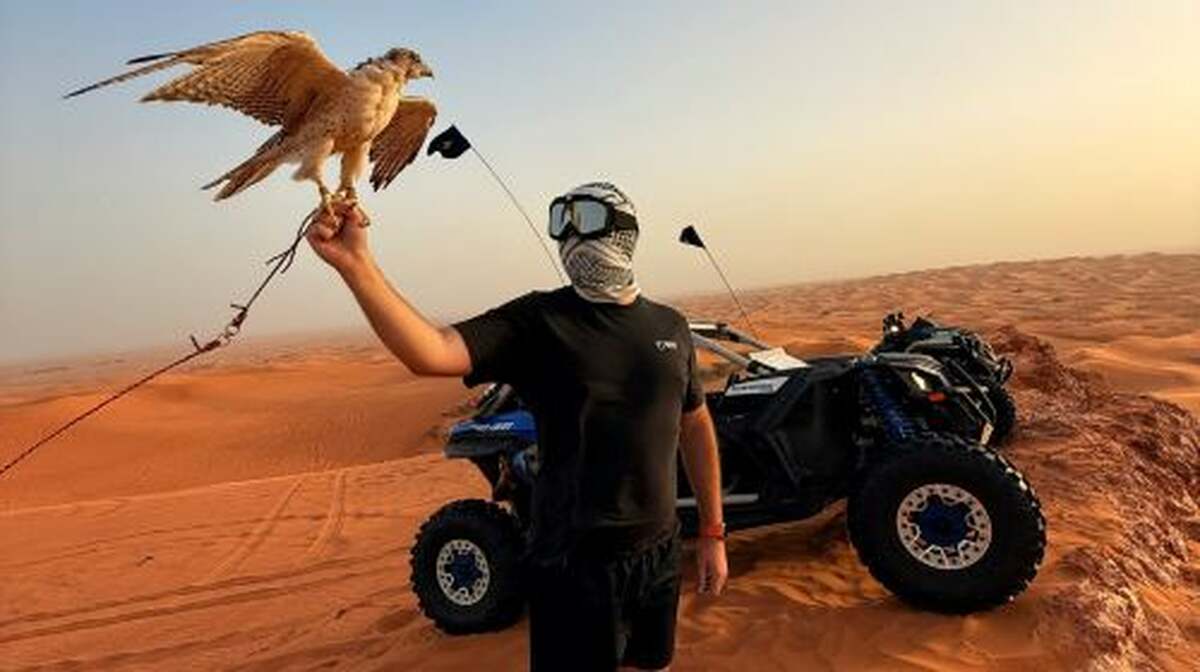 Dubai Desert Camp Experience: Standard Red Dune Desert Safari, Sand Boarding, and Buffet Dinner - Main Image