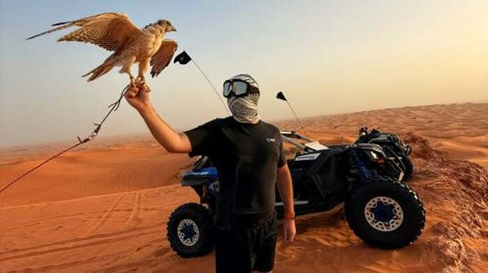Dubai Desert Camp Experience: Standard Red Dune Desert Safari, Sand Boarding, and Buffet Dinner - Main Image