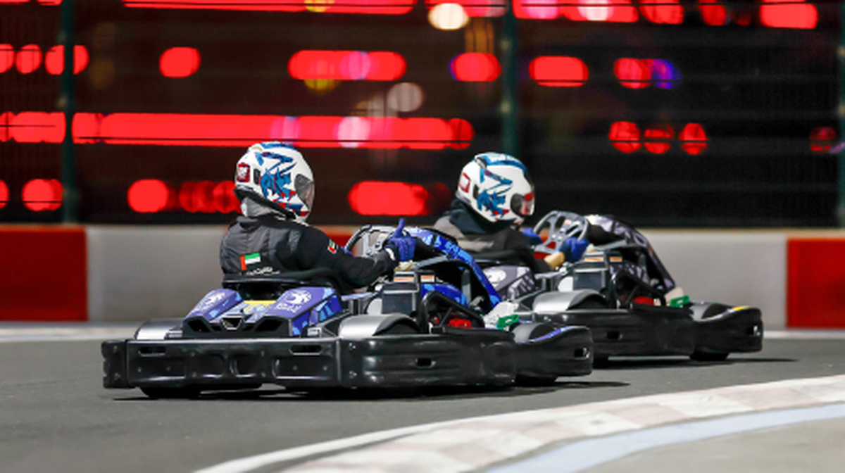 Fun activity of driving your own go-kart at Yas Marina Abu Dhabi Circuit - Main Image