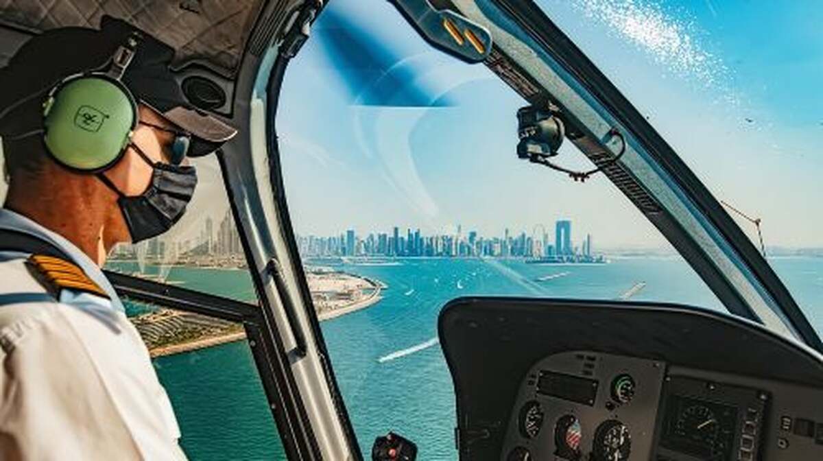 Helicopter Sightseeing in Dubai: Take Off from the Palm Island - Main Image