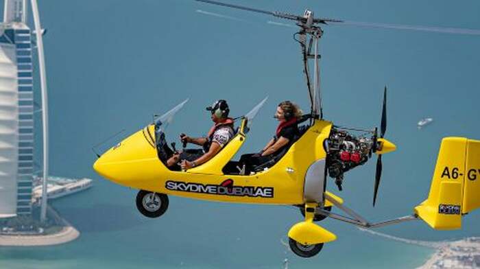Dubai Gyrocopter Flight: 20-Min Tour over the Palm + Photos and Video Day Tours - Main Image