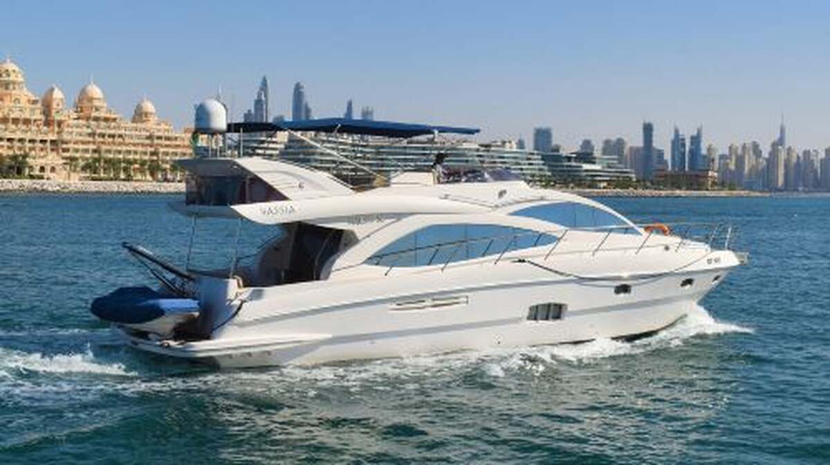 Ride the Waves in Dubai with 56ft Majesty Yacht Transport Passes - Main Image