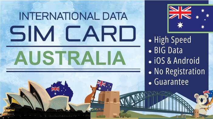 Sim Card Australia Data Plan - Tourist Simcard Internet Travel Package - Total Data - Main Image