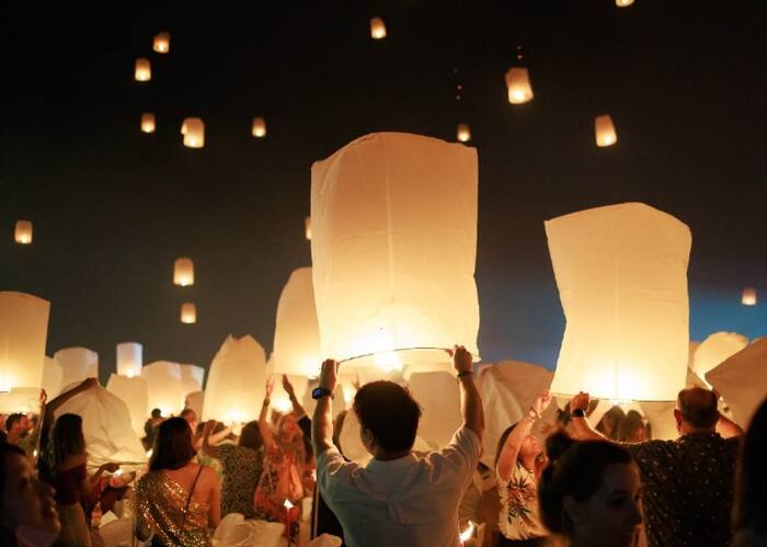 Chiang Mai Heritage Sky Lanterns Festival 2026 at Pang Fan Rock’n River, Doi Saket District, Chiang Mai. - Main Image