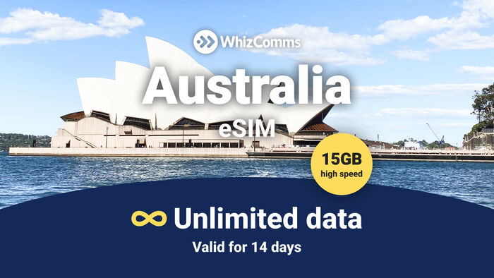 14-Day 15GB Unlimited Australia Traveller eSIM – Instant Activation & Nationwide Coverage - Main Image