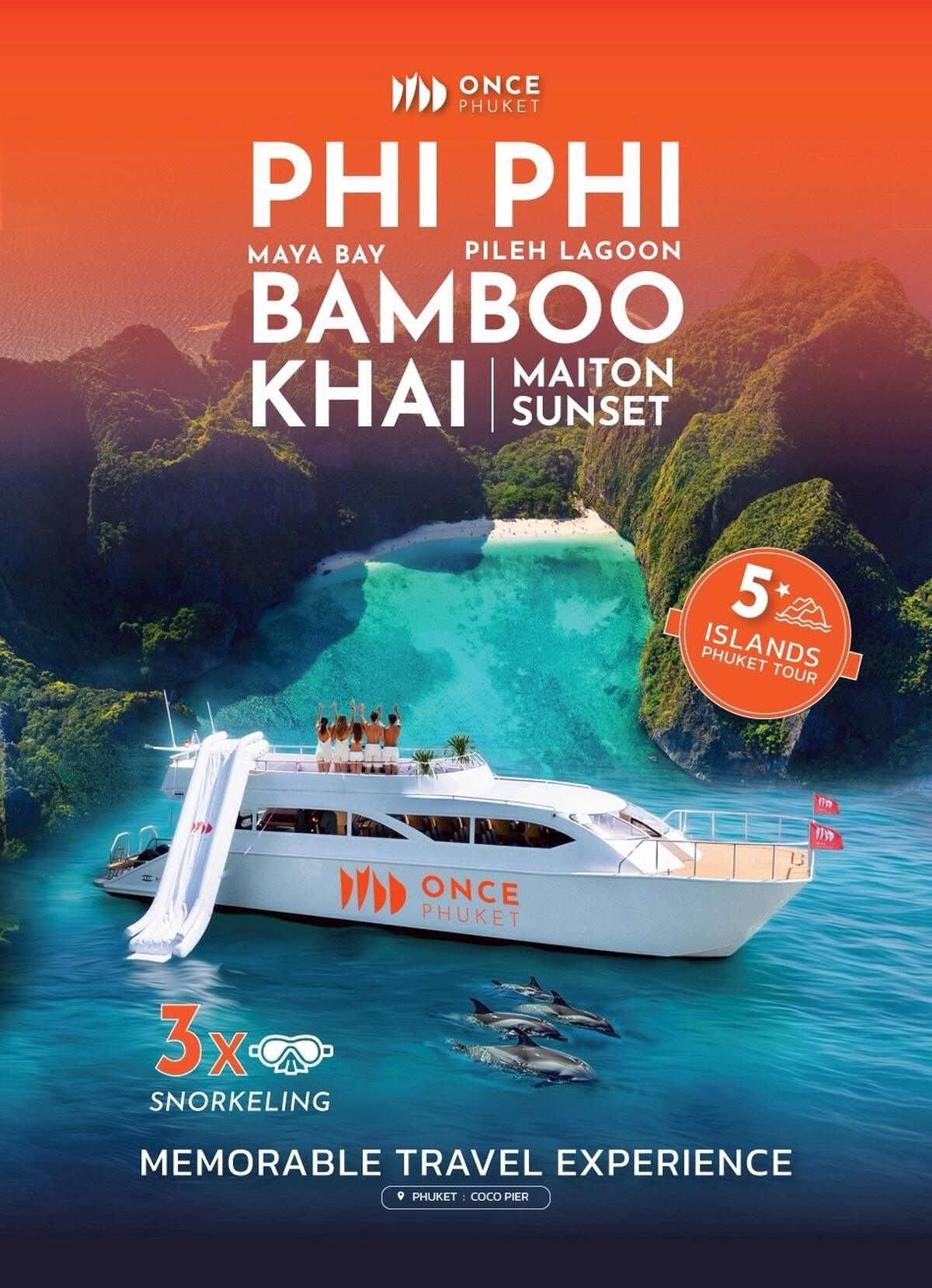 Phi Phi, Maya, Bamboo, Khai, Maiton Join Tour by Once Yachting Phuket - Main Image