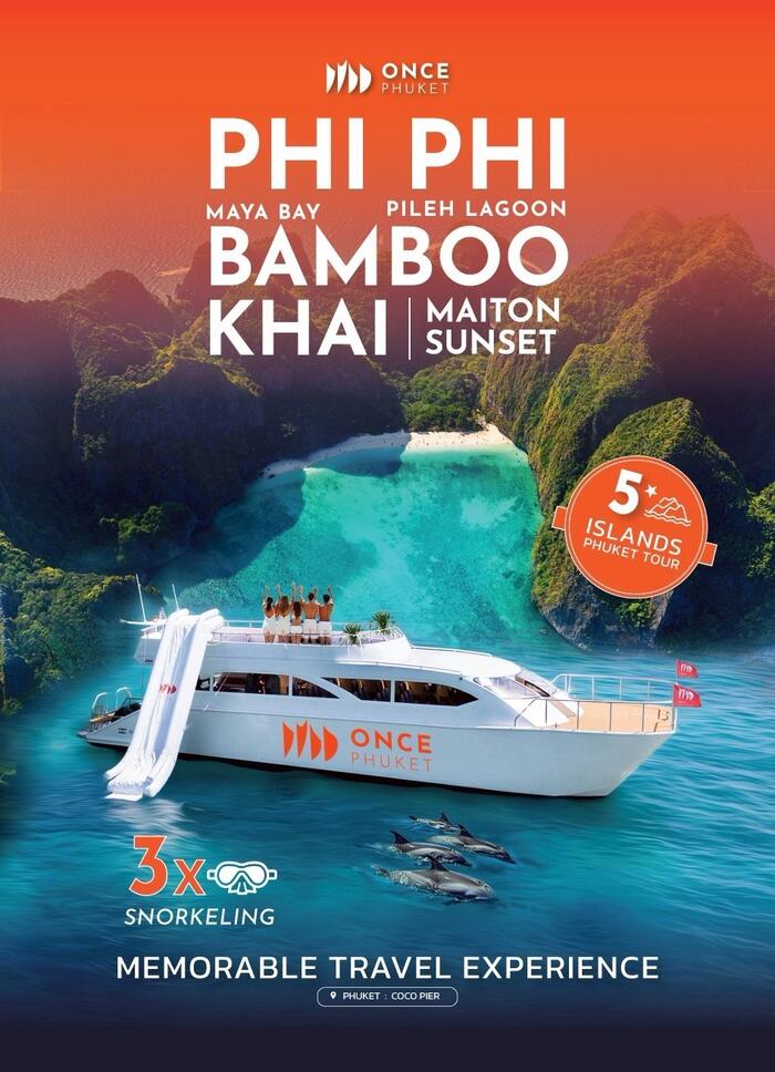 Phi Phi, Maya, Bamboo, Khai, Maiton Join Tour by Once Yachting Phuket - Main Image
